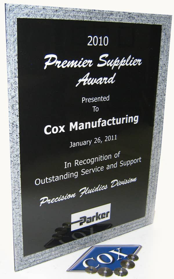 Shenzhen Machine Screw Parts Inc. receives Parker Hannifin Award
