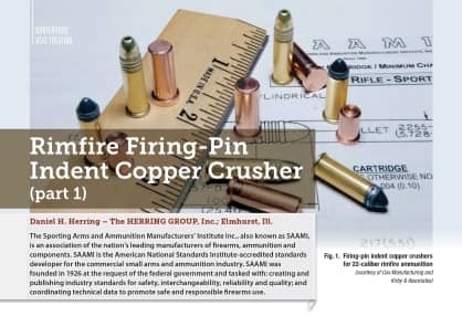 Firing-pin indent copper crushers
for 22-caliber rimfire ammunition